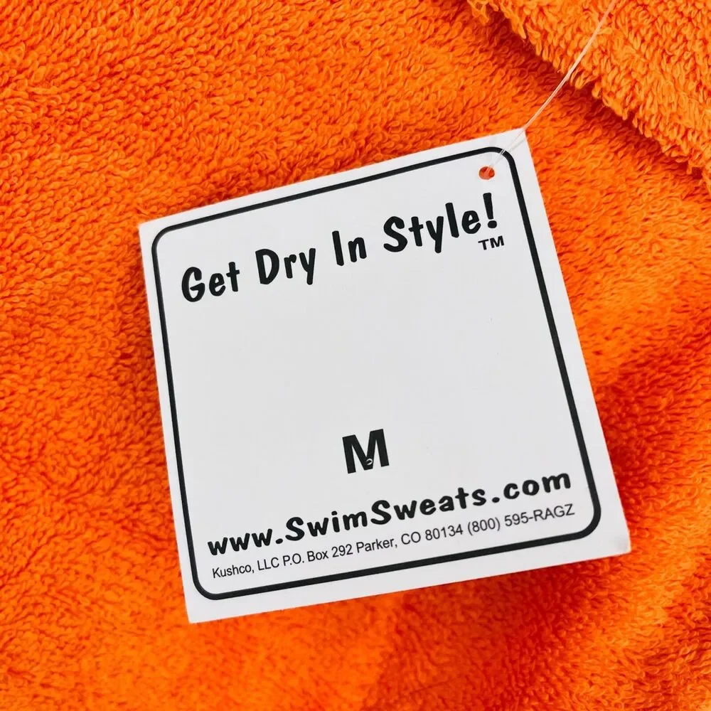 Original Ragz Towel Swim Sweats Cover Up Skirt Kids Size Medium Orange Yellow